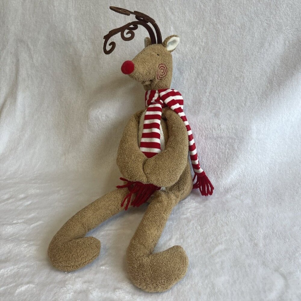 Bath Body Works Plush RUDY Reindeer 16" Christmas Scarf Floppy Gift Hug‎ Stuffed